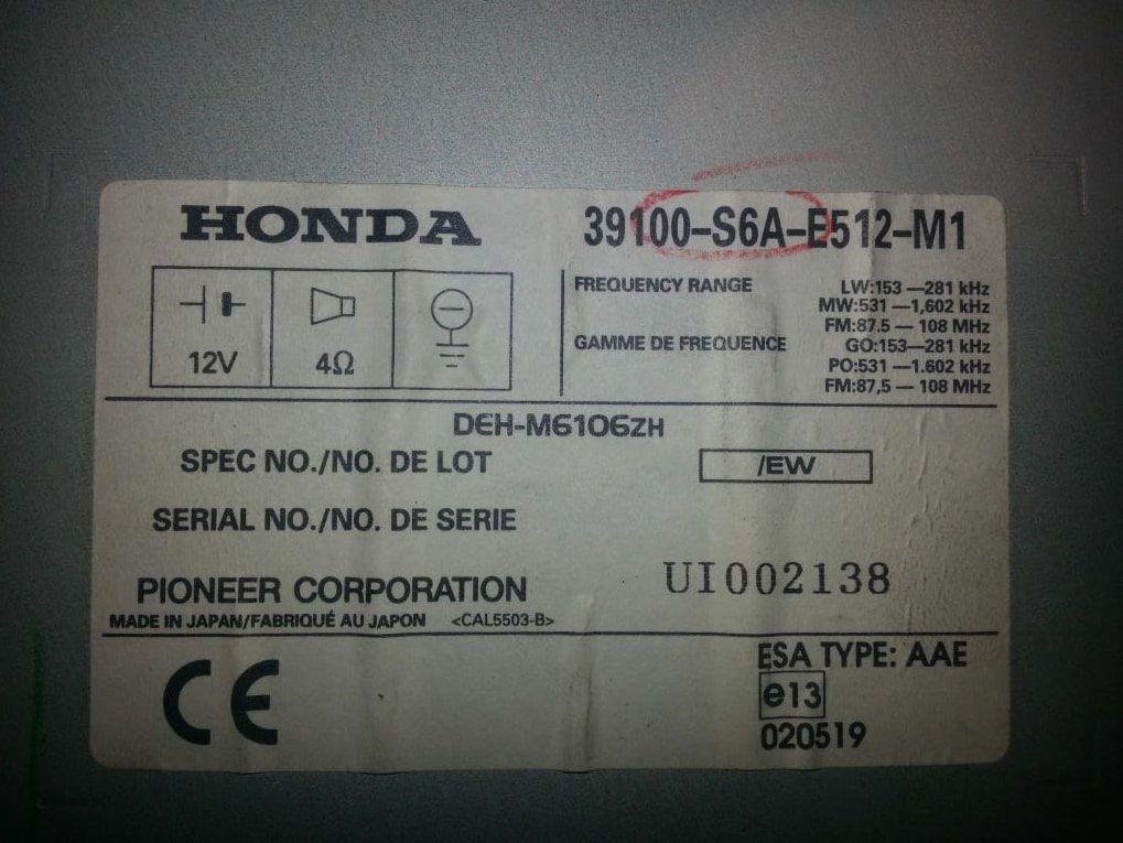 honda generator year by serial number
